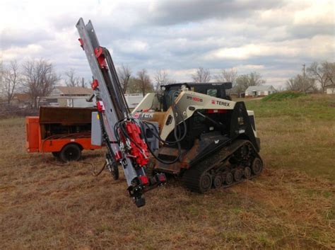 excavator drill attachment|skid steer rock drill attachment.